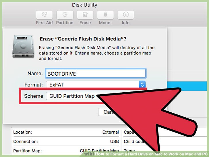 Formatting external hard drive for mac scheme